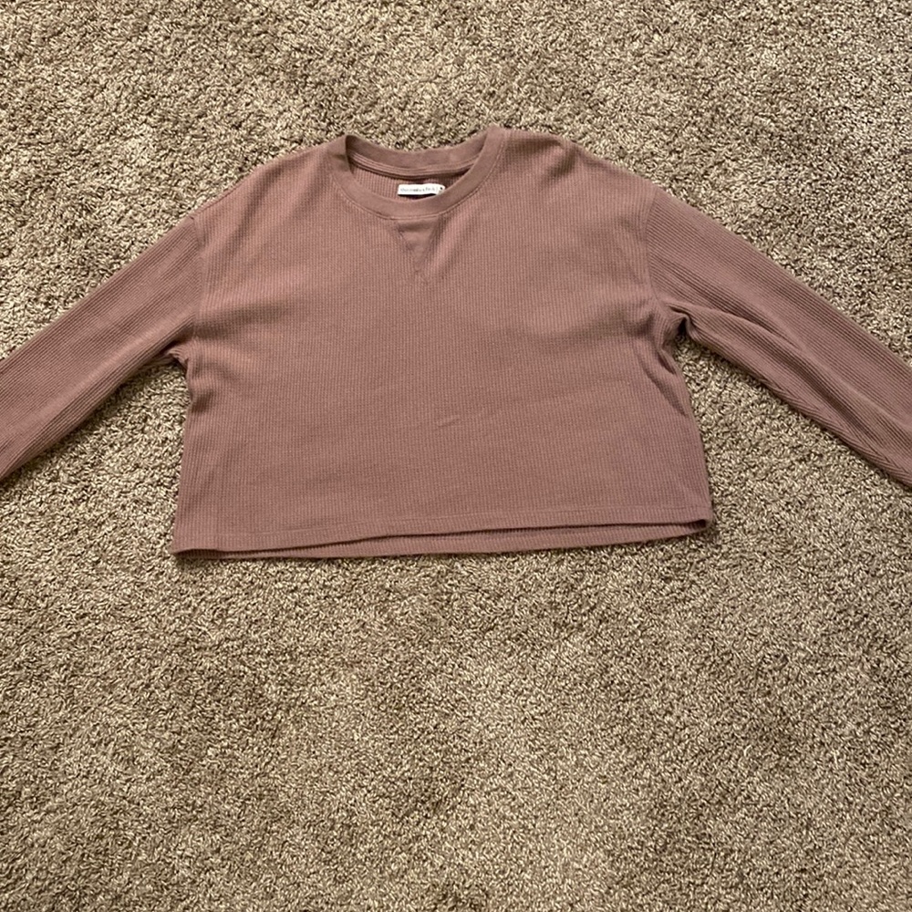 Cropped Waffle Knit Tee